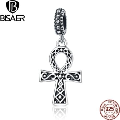 100% 925 Sterling Silver Power of Faith, Christian Cross Jesus Charms Pendants Fit Charms Bracelet Necklaces Fashion Jewelry