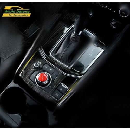 Right Hand Drive Accessories for Mazda CX5 CX-5 2017-2019 Gear Shift Panel Stainless Steel Decoraton Interior Cover Trim