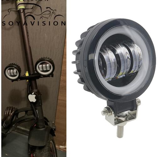 Fog round headlight for auto/motor vehicles and electric scooters Arctic 12-80V, Arctic V3+, 3 lenses