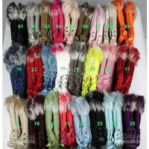 Christmas gift free shipping brand new gloves WRIST WARMER FINGERLESS GLOVE Xmas Rabbit Fur HAND glo Free Shipping