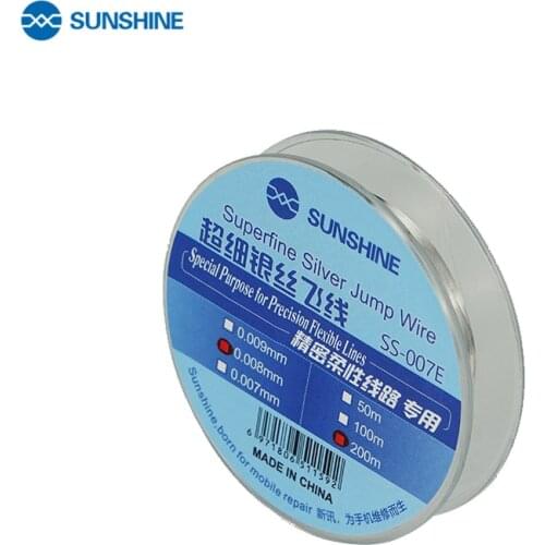 SUNSHINE SS-007E Ultra-fine Silver Wire Fly Line 0.007mm Jump Wire Circuit Dedicated Repair Flying Line For Mobile Phone Repair