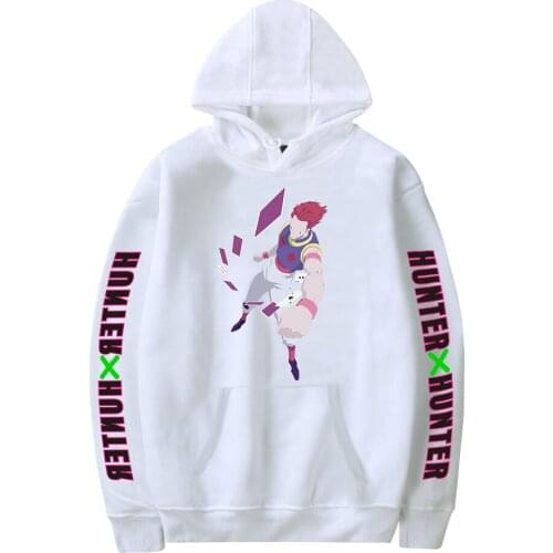 Mew Printed Cartoon Hunter Hoodies Men Women Sweatshirts Hip Hop Hoodie Hot Comic Hisoka boys girls Autumn White Pullovers Tops