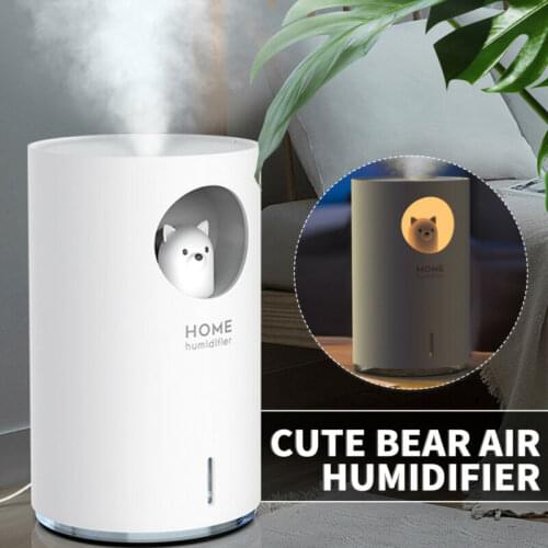Home Appliances USB Humidifier 900ml Cute Pet Ultrasonic Cool Mist Aroma Air Oil Diffuser Romantic Color LED Lamp Humidificador