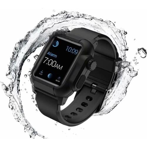 Waterproof Box+case+Strap for Apple Watch band 44 mm 40m iWatch bands 42mm Luminous Full cover+bracelet for series 5 4 3 2 42 mm