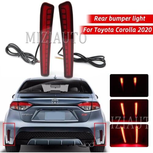 2pcs LED Rear Bumper Lamp For Toyota Corolla 2019 2020 SE/LE/XSE/XLE US Car Taillights Turn Signal Light