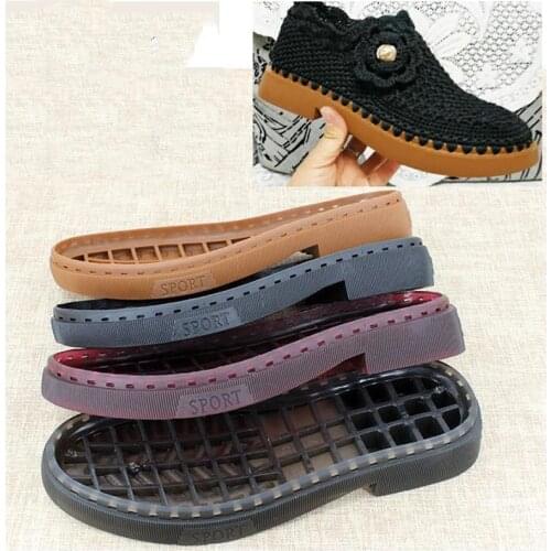 Woman casual rubber sole Rubber Protector Elastic Heel Anti Slip DIY Replacement Stick On Soft Thicken Shoe Soles Repair