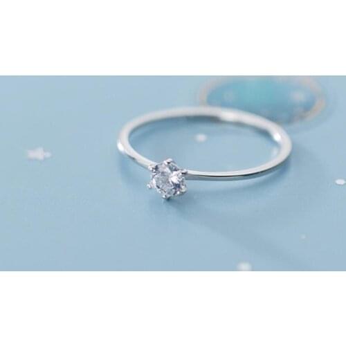 925 Sterling Silver Women Round CZ Pinkie Midi Knuckle Ring Gift A3240