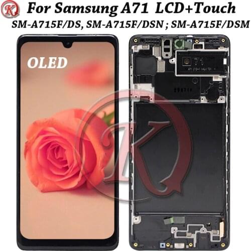 For Samsung Galaxy A71 A715 Lcd Display Touch Screen Digitizer Assembly Replacement For Samsung A715F A715FD Lcd OLED