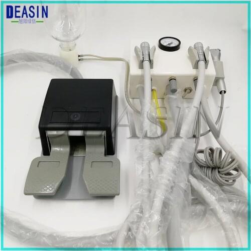 2 holes 4 holes Dental Lab Portable Turbine Unit 3 way syringe 2 tube work with Air Compressor