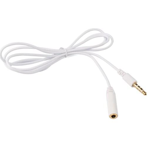 2PCS 1M 3.5mm Male to Female 4 Pole Jack Stereo Audio Headphone Extension Cable #79472