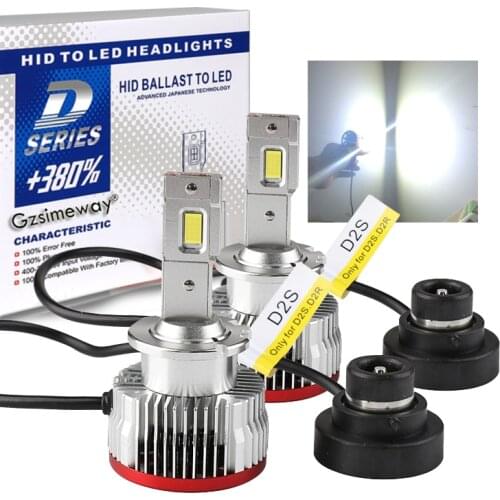 2Pcs D2S Car Headlight Bulbs D1S D3S D4S D2R D4R D5S D8S Auto LED Headlamp 6000K 70W 17200LM Kit Replace HID Conversion Lights