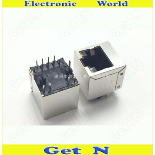 30pcs 5222-8P8C Vertical Type with Shield RJ45 Female Jacks Connectors Full Cover RJ45 Network Interface