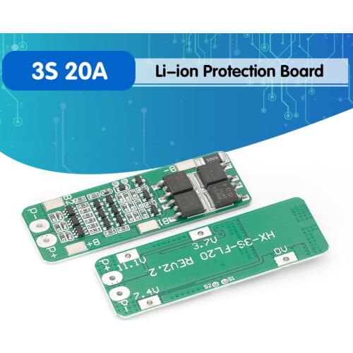 3S 20A Li-ion Lithium Battery 18650 Charger Protection Board PCB BMS 12.6V Cell Charging Protecting Module