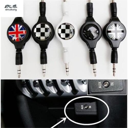 3.5mm car audio cable AUX audio line 80cm for MINI Cooper One S R56 R60 F56 F55 clubman countryman 80cm