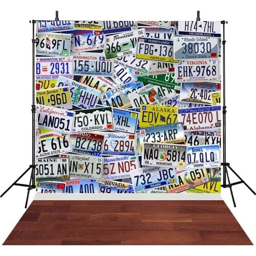 Car Number Children Baby Birthday Photography Backdrops cloth backgrounds Printed photography background for photo studio