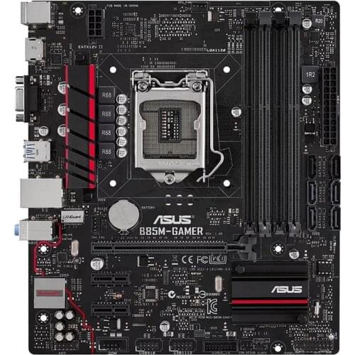 Used,for Asus B85M-GAMER Desktop Motherboard B85 Socket LGA 1150 i7 i5 i3 DDR3 32G SATA3 USB3.0 Micro-ATX