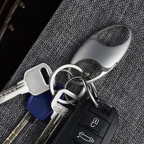 304 Stainless Steel EDC Hook Men Women Keychains Car Key Chain Creative Shape Key Ring Holder Bag Charm Pendant Accessories