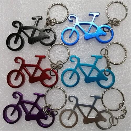 72Pcs/lot Bike Bicycle Keychain Keyring Bottle Opener Keychain Aluminum Alloy Beer opener Promotion Keyring Gift