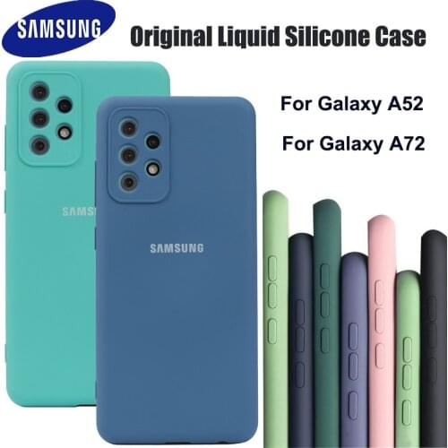 For Samsung Galaxy A52 A72 Case High Quality Soft Silicone Cover Samsung Galaxy a72 a52 Protector Shell With Logo&Buttons