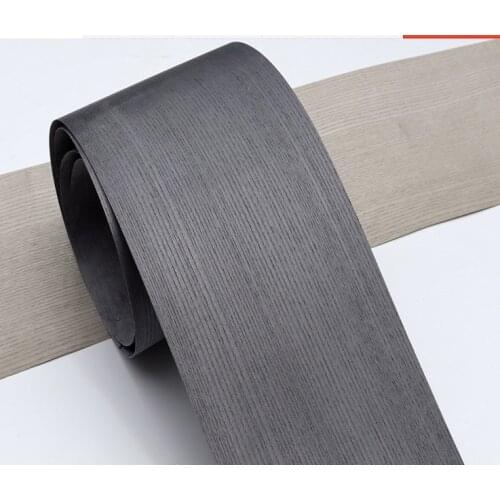 Length:2.5Meters Width:18mm Thickness:0.25mm Natural ash black veneer dyed with natural ash wax