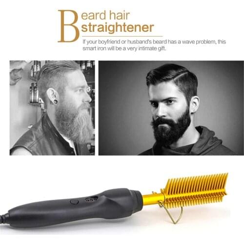 Newest 5 Stars Fast Heating Hot Comb Electric Hair Straightener Flat Irons Hair Curling Iron Titanium Alloy Roll Hair Curler