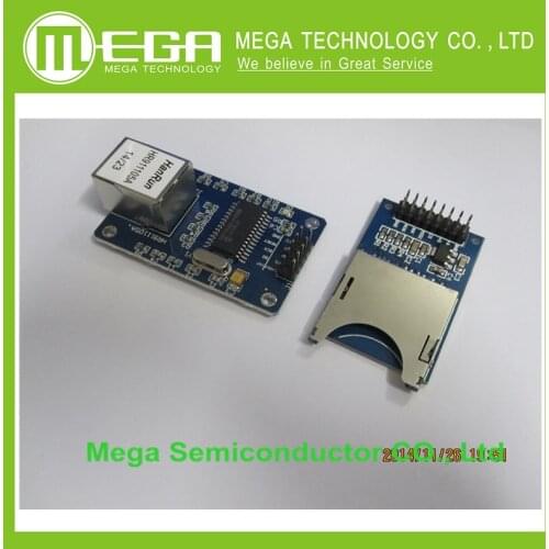 ENC28J60 Ethernet LAN Network Module Schematic 51 AVR LPC +SD Card Module Slot Socket Reader ARM MCU