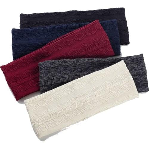 Geebro Fashion Knitted Headband For Women Wave Pattern Flat Hairband Turban Female Elastic Head Bands Bandage Hair Accessories