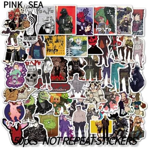 HOT 10/30/50Pcs/set Dorohedoro Anime Cute Decals Guitar Fridge Bicycle Cartoon Stickers For Gifts For Children Laptop Suitcase