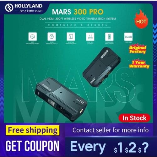 Hollyland Mars 300 PRO HD Video Image Wireless Transmission MAR S Enhanced Transmitter Receiver 1080P for DSLR Camera Phone