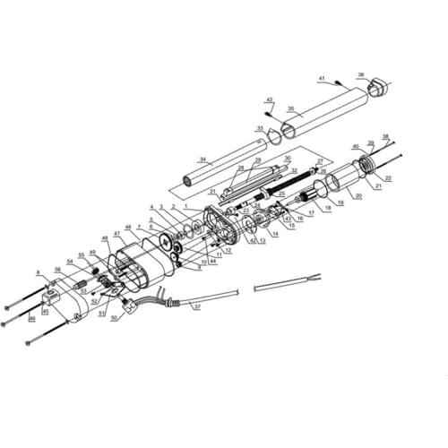 High thrust DC linear electric actuator with 10K potentiometer counter stroke controllable reciprocating motor
