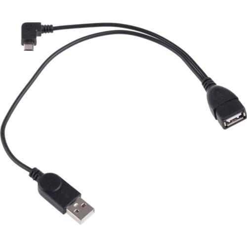 Micro USB 5 Pin Male To USB 2.0 Female Host OTG Y-Splitter Power Adapter Cable 72XB