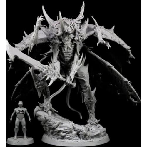 Resin Figure Model Kit Unassambled 127mm ancient fantasy warrior stand with base Unpainted collect Figure Building Kit