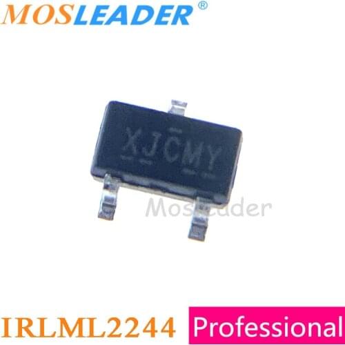 Mosleader IRLML2244 SOT23 3000PCS IRLML2244TRPBF IRLML2244PBF Rds=54mR 90mR P-Channel 20V IRLML2244TR Made in China