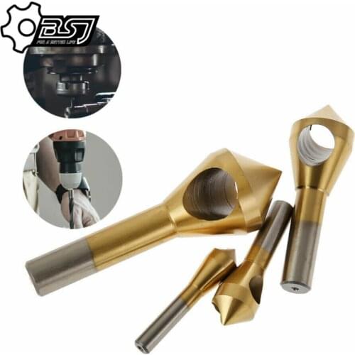 New woodworking tool, metal drill bit reaming and chamfering tool, titanium coated center reaming and chamfering tool
