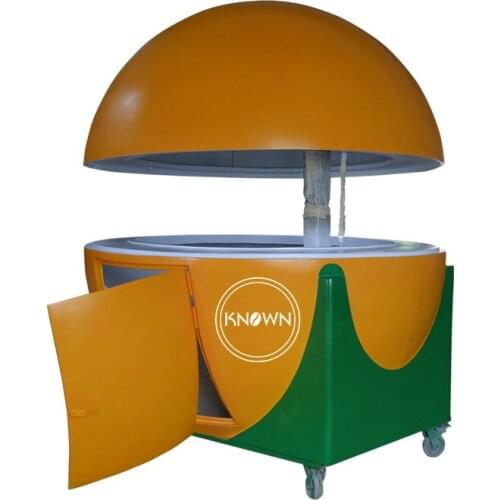 Orange shape cute food carts commercial food trucks for sale