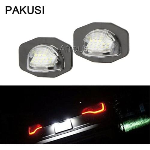 PAKUSI 1Pair Car LED License Plate Lights For Toyota Corolla Auris Alphard Sienna Wish Scion XB XD Urban SMD LED Lamp No error