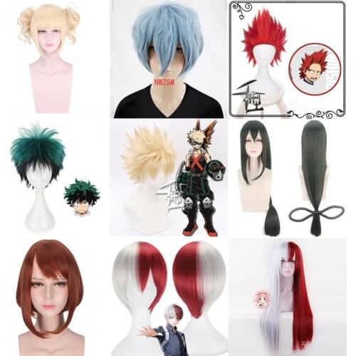 My Hero Academia Cosplay Wigs Himiko Toga Baku no Hero Costume Shoto Todoroki Kaminari Denki Katsuki Bakugo JK Izuku Midoriya