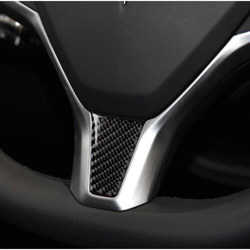 It Is Suitable For Tesla The Carbon Fiber S X Steering Wheel Sticker Model-s/x