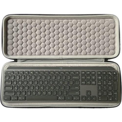 Portable Case For G MX Keys Wireless Mechanical Keyboard Storage Shockproof Compressive Elastic Sponge Zip Keyboard Box