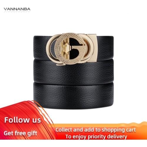 Belt For Men Luxury Designer Brand Belt Genuine Leather Fashion G Strap Male Metal Solid Automatic Buckle 110CM 2021 New