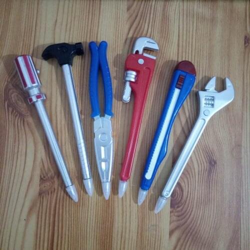 600PCS Personality Hardware Tools Korean Stationery Creative Ballpoint Pens Quality Pen Caneta Hammer Utility Knife Writing Pen