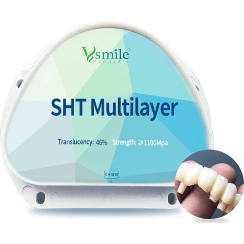SHT Multilayer Zirconia Blocks for 71mm CADCAM milling machine