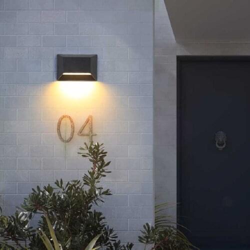 Modern Home Garden Outdoor Lighting wall Lamps LED Porch light Waterproof aluminum AC220-240V 5W for Balcony Fence Aisle
