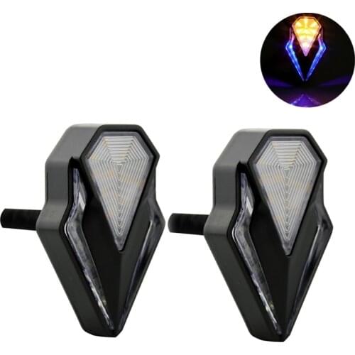 Motorcycle Universal Front or Rear LED Turn Signal Indicator Light Blinker Diamond-shaped double light LED corner light