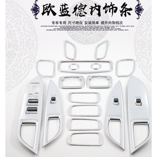 High-quality Abs Chrome Full Car Interior Decoration Sequins For Mitsubishi Outlander 2013-2019 Car-styling