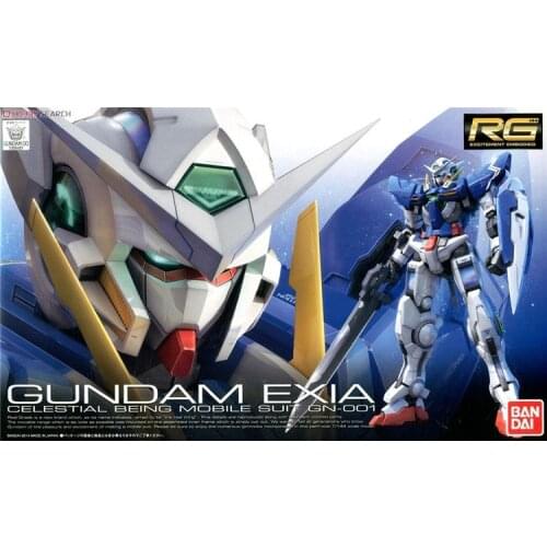 Japaneses Original Bandai Gundam Model RG 1/144 00 EXIA GN-001 GUNDAM Mobile Suit Assemble Model Action Figures