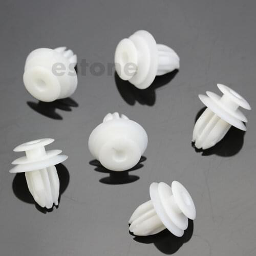 10pcs Nylon Trim Board Panel Retainer Clips Fasteners White for toyota
