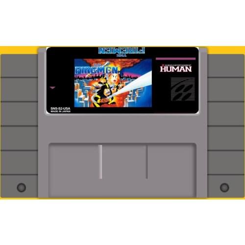 The Firemen 16 bit Big Gray Game Card For USA NTSC Game Player