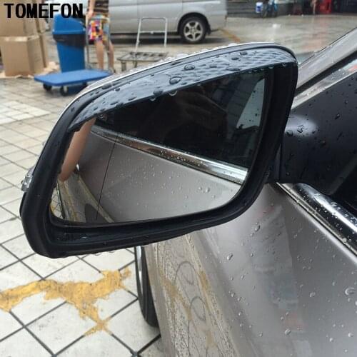 2Pcs/Set For Toyota RAV4 Corolla Camry Mark X Car Rearview Mirror Rain Eyebrow Shield Cover Flexible Protector PVC Accessories