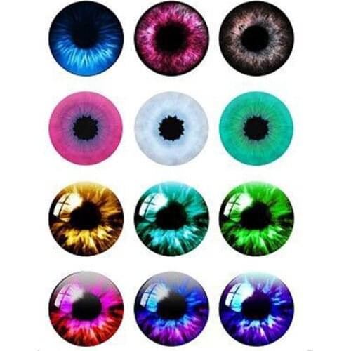 20pcs Glass Doll Eyes DIY Crafts Eyeballs for Dinosaur Animals Eye Accessories U7EE